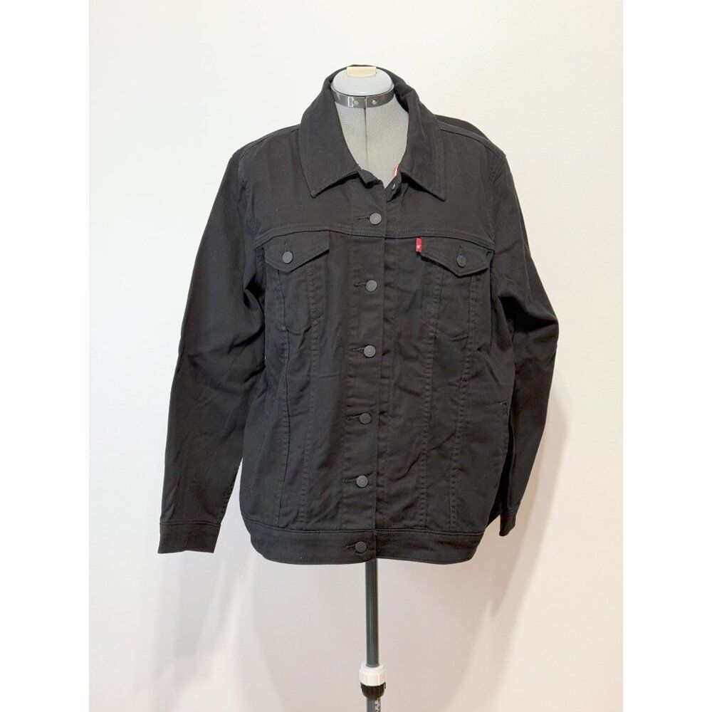 Levi's NWT Sz 2X Black Plus Trucker Denim Jean Jacket - Picture 9 of 15